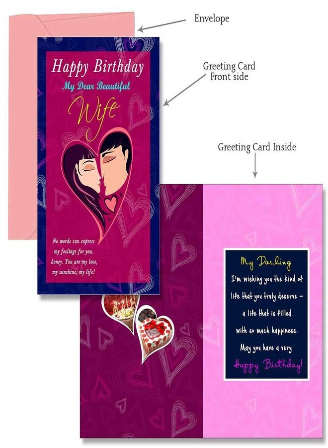 Alwaysgift Happy Birthday Greeting Card & Golden Rose Hamper - Birthday Gift for Wife, Beautiful Card with Rose - Image 3